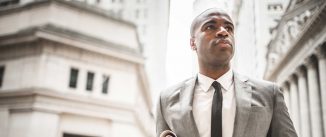 businessman with newspaper