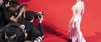 celebrity being photographed