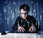 man at keyboard