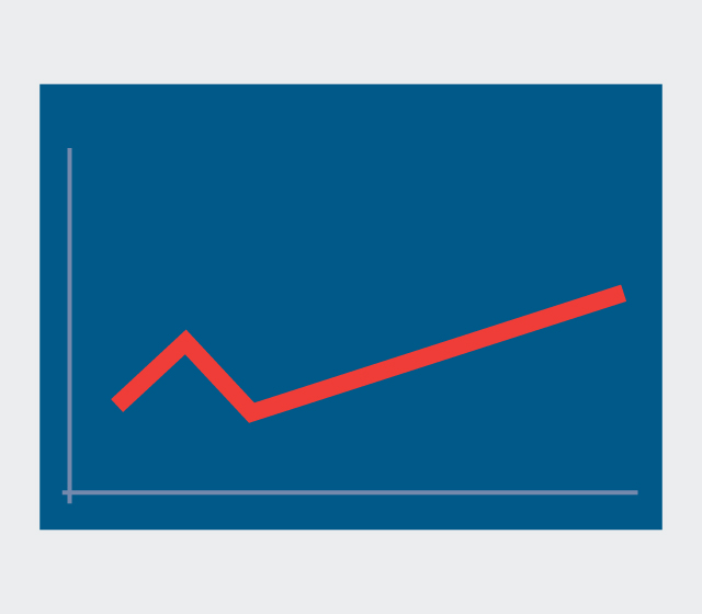 line graph progress icon