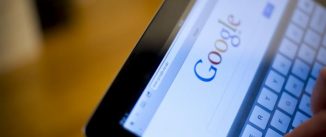 google search on tablet