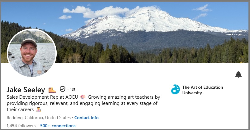 Jake Seeley's LinkedIn headline